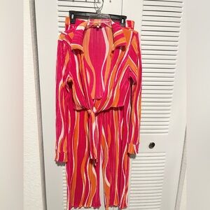 Fashionova Vibrant Pink and Orange two piece set